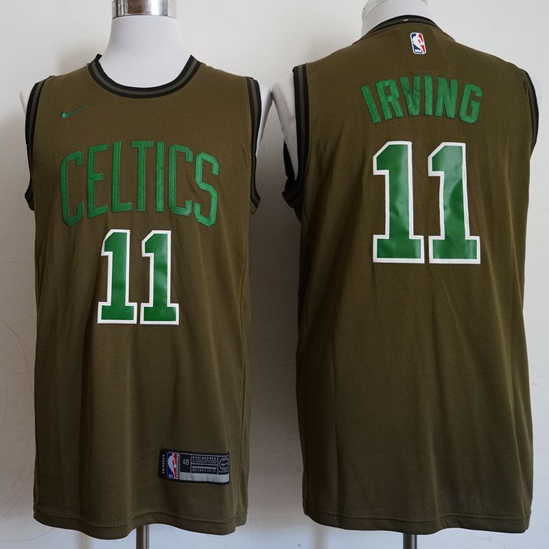 Men Boston Celtics #11 Irving Military green Game Nike NBA Jerseys->new york giants->NFL Jersey